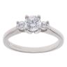 9ct Yellow Gold Cubic Zirconia Three Stone Ring