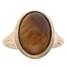 9ct Yellow Gold Tiger's Eye Single Stone Ring