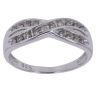 9ct White Gold 0.25ct Brilliant Cut Diamond Crossover Ring