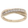 9ct Yellow Gold Cubic Zirconia Crossover Ring