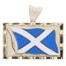 9ct Yellow Gold Cubic Zirconia St Andrews Cross Pendant
