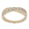 9ct Yellow Gold 0.12ct Brilliant Cut Diamond Crossover Ring