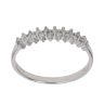 9ct White Gold 0.20ct Brilliant Cut Diamond Two Row Fancy Ring
