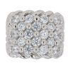 Silver Cubic Zirconia Five Row Keeper Ring By Icesia