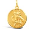 9ct Yellow Gold St Christopher Pendant