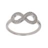 9ct White Gold 0.13ct Brilliant Cut Diamond Infinity Ring
