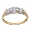 18ct Yellow Gold Cubic Zirconia Three Stone Ring
