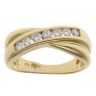 18ct Yellow Gold 0.33ct Brilliant Cut Diamond Crossover Ring