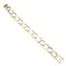 9ct Yellow Gold Patterned and Plain Curb Bracelet 8.5"