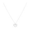 Sterling Silver Cubic Zirconia Heart Pendant and Chain 16" by Icesia