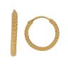 22ct Yellow Gold Dotted Classic Hoop Earrings 10mm