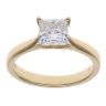 18ct Yellow Gold 1.00ct Princess Cut Lab Grown Diamond Solitaire Ring