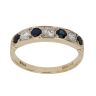9ct Yellow Gold 0.30ct Brilliant Cut Diamond and Sapphire Eternity Ring
