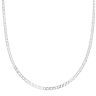 Silver Double Curb Chain 18" By Icesia