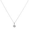 18ct White Gold 0.30ct Brilliant Cut Diamond Cluster Pendant and Chain 18"