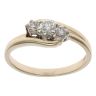 9ct Yellow Gold 0.20ct Brilliant Cut Diamond Trilogy Ring