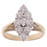 14ct Yellow Gold 1.10ct Brilliant Cut Diamond Cluster Ring