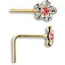 9ct Yellow Gold Flower Nose Stud