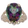 9ct Yellow Gold Mystic Topaz Single Stone Ring