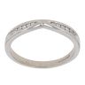 9ct White Gold 0.10ct Brilliant Cut Diamond Wishbone Ring