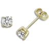 18ct Yellow Gold 1.00ct Clawset Earrings