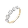 Silver 18ct Yellow Gold Plated 1.35ct Mixed Shape Lab Grown Diamond Eternity Ring