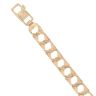 9ct Yellow Gold Textured Curb Bracelet 7.5"