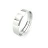 Platinum Soft Chamfered Edge Wedding Band 5mm