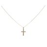 14ct Yellow Gold Child's Cubic Zirconia Cross Pendant & Chain