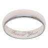 9ct White Gold Wedding Band 4mm