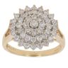 18ct Yellow Gold 1.00ct Brilliant Cut Diamond Cluster Ring