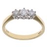 18ct Yellow Gold 0.50ct Brilliant Cut Diamond Trilogy Ring