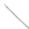 9ct White Gold 5.00ct Diamond Tennis Bracelet 7"