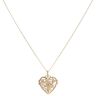 9ct Yellow and Rose Gold Clogau Heart Key Locket Pendant and Chain 18"