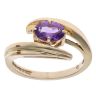 9ct Yellow Gold Amethyst Single Stone Ring