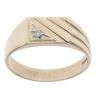 9ct Yellow Gold 0.05ct Diamond Signet Ring