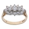 9ct Yellow Gold 1.00ct Brilliant Cut Diamond Cluster Ring
