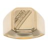14ct Yellow Gold Patterned Signet Ring