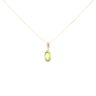 9ct Yellow Gold Peridot Pendant And Chain 18"