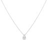 9ct White Gold 1.00ct Pear Cut Lab Grown Diamond Pendant and Chain 18"