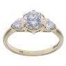 9ct Yellow Gold Cubic Zirconia Heart Solitaire Ring