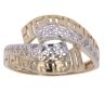 14ct Yellow and White Gold Greek Key Wrap Around Ring