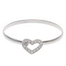 Silver Child's Cubic Zirconia Heart Bangle By Icesia
