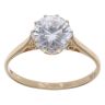 9ct Yellow Gold Cubic Zirconia Solitaire Ring