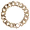 9ct Yellow Gold Plain Curb Bracelet 9"