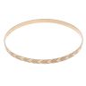 9ct Yellow Gold Patterned Solid Bangle