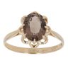 9ct Yellow Gold Smoky Quartz Solitaire Ring
