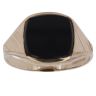 9ct Yellow Gold Patterned Onyx Signet Ring