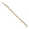 22ct Yellow and White Gold Leaves Bracelet 7.5"