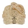 9ct Yellow Gold Patterned Saddle Ring